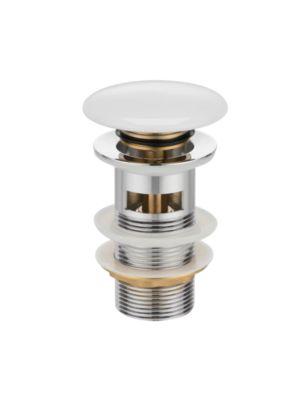 Bouchon click clack Uptrend F008 W, blanc brillant avec trop plein 1 pc ...