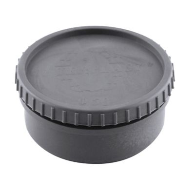 Embout plastique rond pour tube diam. EXTÉRIEUR 20 mm avec trou fileté