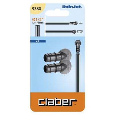 Bouchon d'extrémité 1/2" Claber 13 x 16 mm (lot de 2)