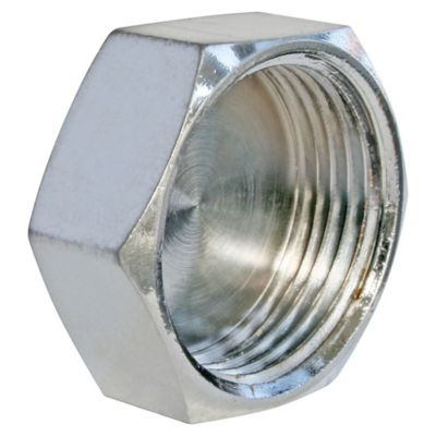 Bouchon laiton chromé femelle 12/17 (3/8"), lot de 2