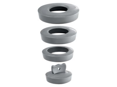 Bouchon universel gris pour évier, lavabo, bidet ou baignoire, Ø 36 mm à 58 mm