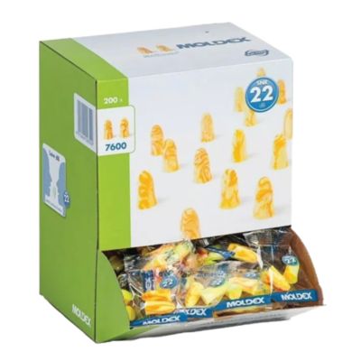 Bouchons d'oreilles antibruit en mousse jetables SNR 22 dB Moldex MelLows (Boîte de 200 paires) Jaune Unique