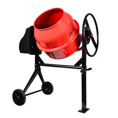Boudech Betonniere electrique 800 W 180 L sur roues bac basculant 32 RPM