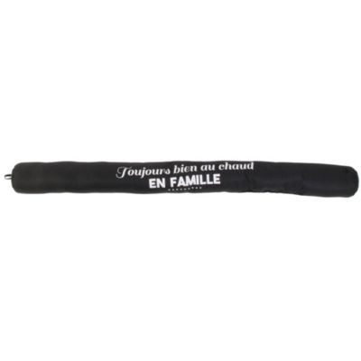 Boudin de porte 80 cm EN FAMILLE Noir Toujours bien au chaud