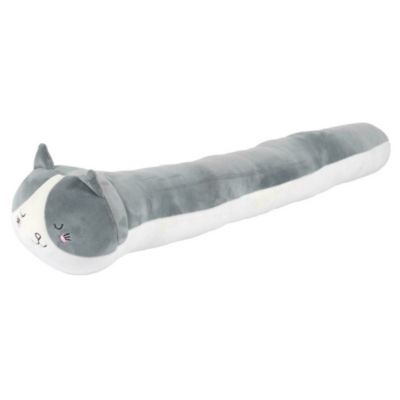 Boudin de porte en polyester chat collection KAWAII gris et blanc