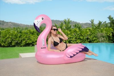 Bouée flamant rose Bestway L.1,53 x l.1,43 m