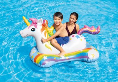 Bouée gonflable Intex type licorne à chevaucher à partir de 3 ans
