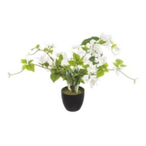 Bougainvillier artificiel H76 cm - Blanc- Atmosphera