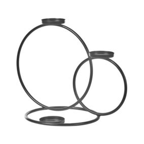 Bougeoir CAKUNG Métal 33 cm Noir