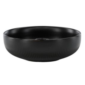 Bougeoir Design en Céramique "Posh" 18cm Noir