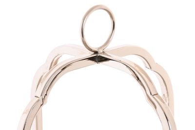 Bougeoir en acier et verre 21 x 21 x 49 cm, chromé argent