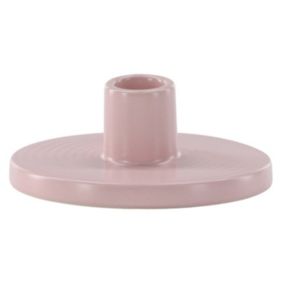 Bougeoir en Céramique "Bette" 12cm Rose Clair