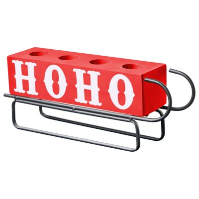Bougeoir  en métal rouge KUHMO