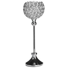 Bougeoir ESTERNAY Métal 27 cm Argenté