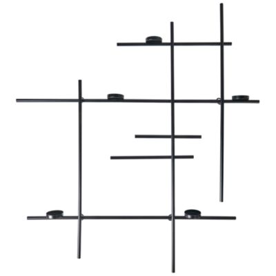Bougeoir mural PORTO 74 cm Noir