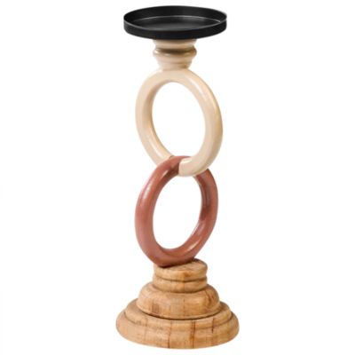 Bougeoir WATERFORD 29 cm Bois de pin Multicolore