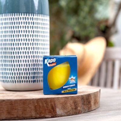 Bougie anti-moustique insecticide intérieur extérieur parfum citronnelle Kapo Expert 30h de protection