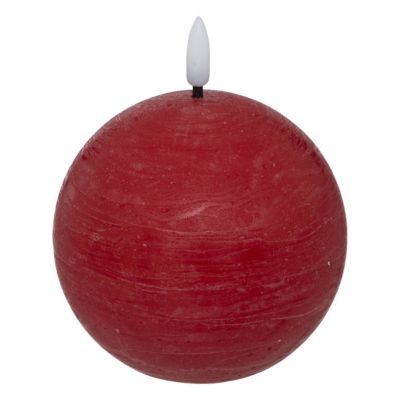 Bougie boule LED Molia D.10cm rouge - Atmosphera Créateur d'intérieur