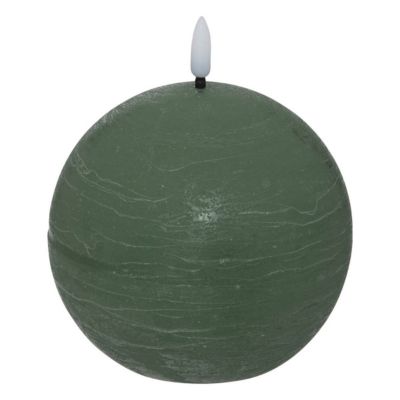 Bougie boule LED Molia D.8cm vert - Atmosphera