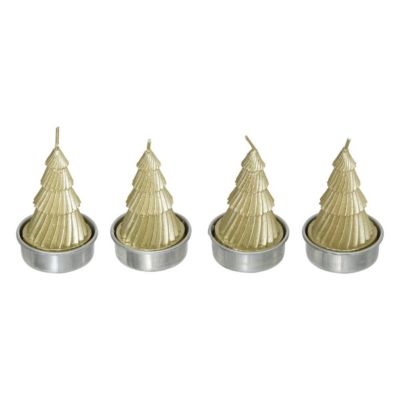 Bougie chauffe-plat sapin or x4 - Atmosphera