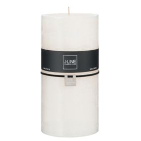 Bougie cylindrique 140H blanc 10x10x20 cm