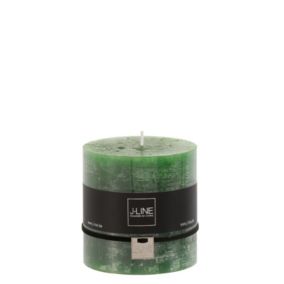 Bougie cylindrique 75H vert 10x10x10 cm