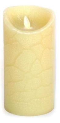 Bougie LED diam 7,5x 12,5 - cm avec inte 3 posit - dont temp 12 heures - 3 piles AAA non fournies - lot de 2