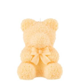 Bougie ours 25h jaune 14x14x21 cm