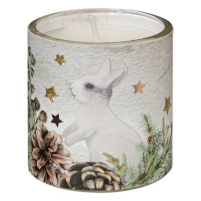 Bougie parfumée photophore imprimé bois 45g x3 - feeric lights & christmas