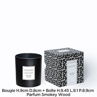 Bougie parfumée Sense smokey wood 195g JBY creation