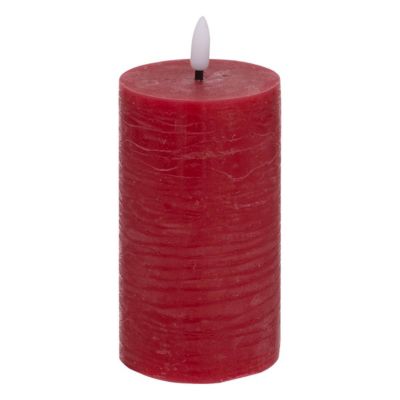 Bougie ronde LED Molia 7x15cm rouge - Atmosphera Créateur d'intérieur