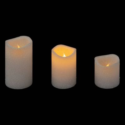 Bougies led colorama de noël lot de 3 blanc - feeric lights & christmas