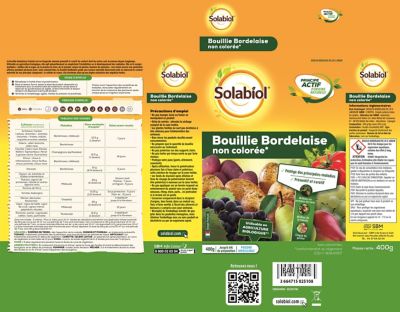 bouillie bordelaise non coloree solabiol 400g