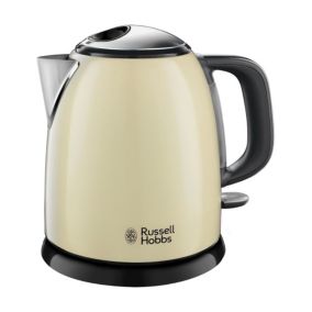 Bouilloire Compacte Russell Hobbs 24994-70 Colours Plus - 1L, Rapide, Filtre Anti-Calcaire, Creme