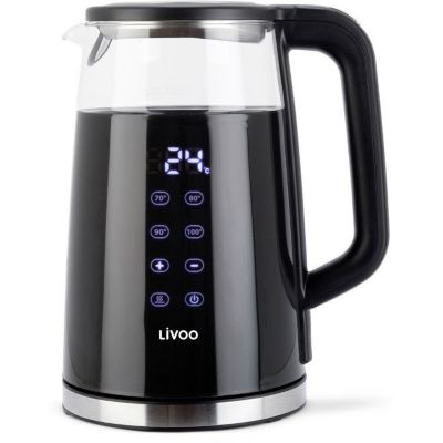 Bouilloire digitale - LIVOO - DOD198 - 2200 W - 1,7 L - Verre transparent