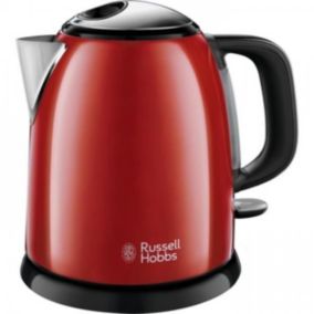 Bouilloire Electrique  Compacte Rouge - RUSSELL HOBBS 24992-70 - Capacité 1L - Filtre Anti-Calcaire Amovible