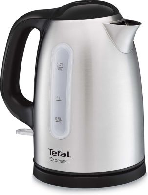 Bouilloire électrique 1,7L noire/inox Température réglable