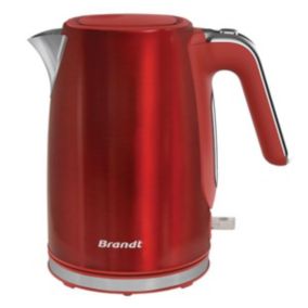 Bouilloire sans fil 1.7l 2200w rouge/inox Brandt BO1703R