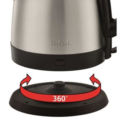 Bouilloire sans fil compacte 1.2l 1800w inox/noir Tefal KI431D10