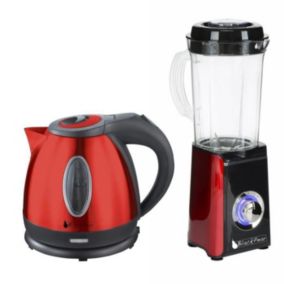 Bouilloire sans fil inox rouge 1.2L BLACKPEAR + Black Pear BBL200 - Blender