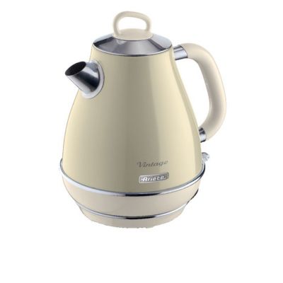 Bouilloire Vintage 1L Beige - ARIETE - 1630W - Sans fil - Système anti-calcaire