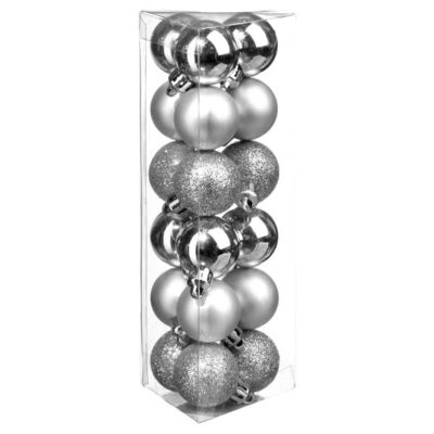 Boule de noël 30 mm x 18 argent - feeric lights & christmas