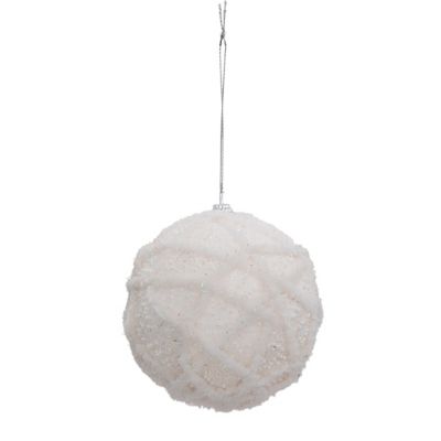 Boule de noël pelote blanche irisée ∅100mm Feeric Light & Christmas
