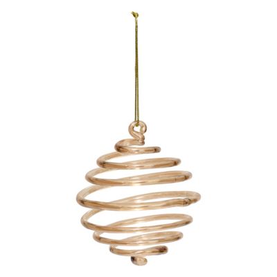 Boule de noël spirale bronze ∅80mm Feeric Light & Christmas