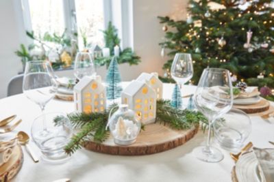 Boule de noel transparent avec sapin et ours polaire