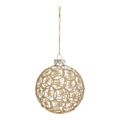 Boule de noël verre décor étoiles dorées ∅100mm Feeric Light & Christmas