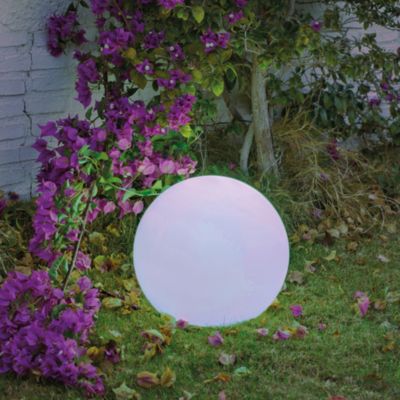 Boule lumineuse extérieur à énergie solaire Buly 20 rechargeable et flottante RGB Ø20cm Newgarden