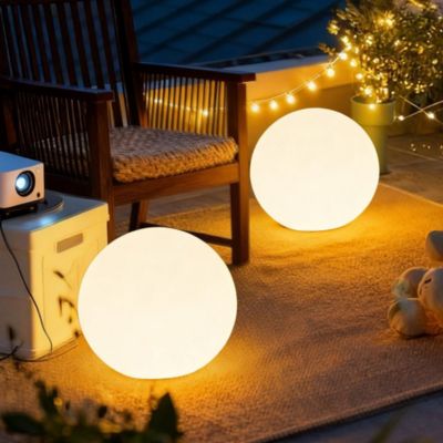 Boule lumineuse solaire 45cm multicolore avec télécommande 200 Lumens- Eclairage extérieur Jardin