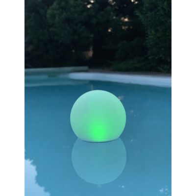 Boule solaire étanche 30cm, lumière blanche ou multicolore. 3 usages : flottante, posée, plantée