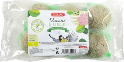 Boules de graisse 90g Zolux x6 pour oiseaux